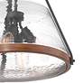 5_Franklin Iron Works Dana 19 1/2" Black and Wood 4-Light Ring Pendant more views