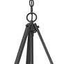 7_Franklin Iron Works Dana 19 1/2" Black and Wood 4-Light Ring Pendant more views