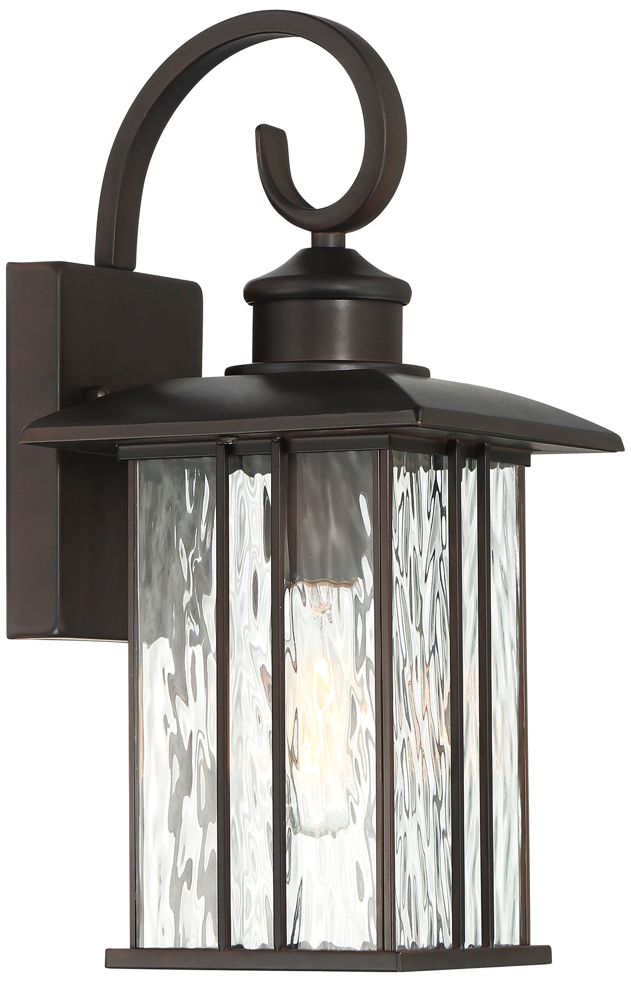 Watch A Video About the John Timberland Deaver Bronze Lantern Outdoor Wall Light