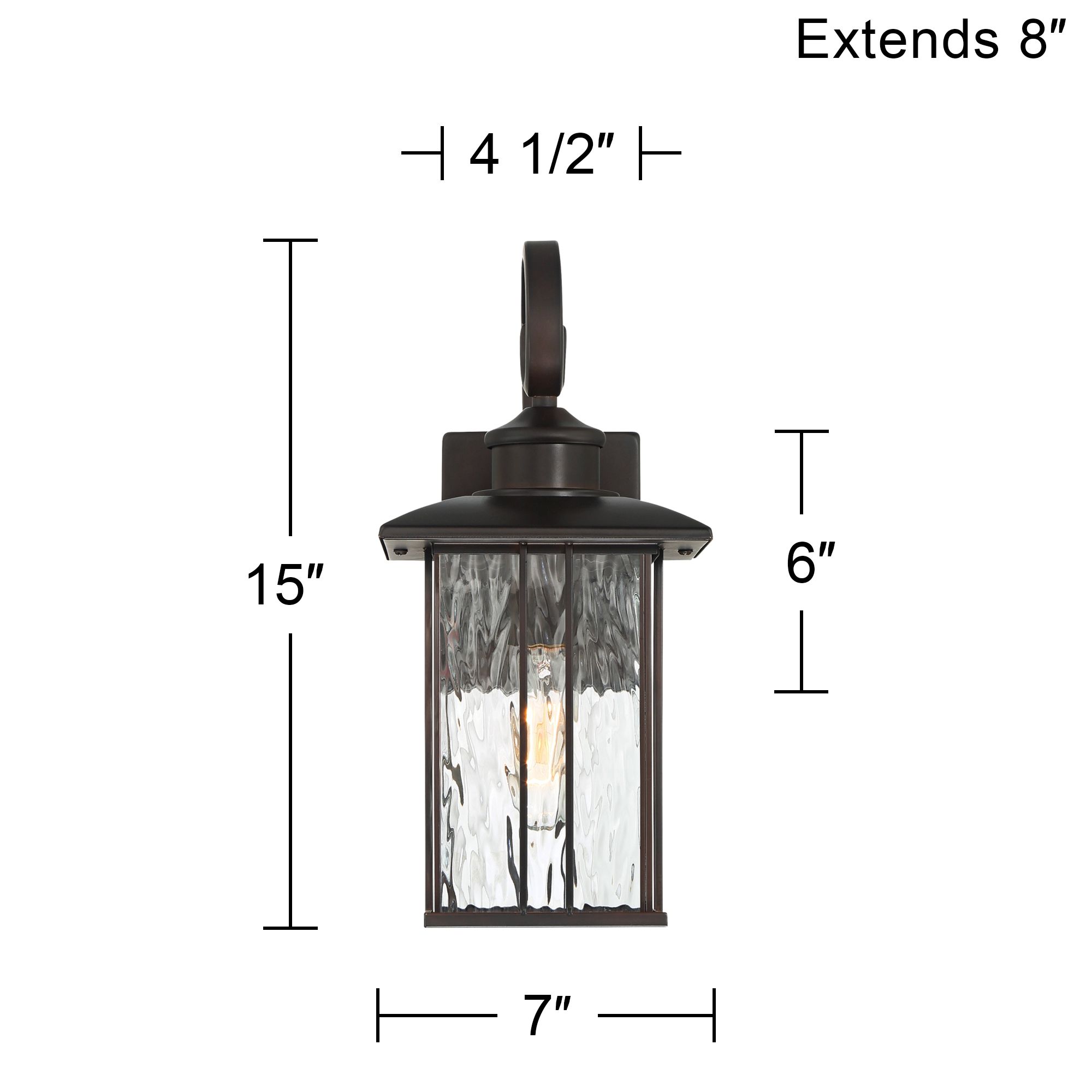 Watch A Video About the John Timberland Deaver Bronze Lantern Outdoor Wall Light