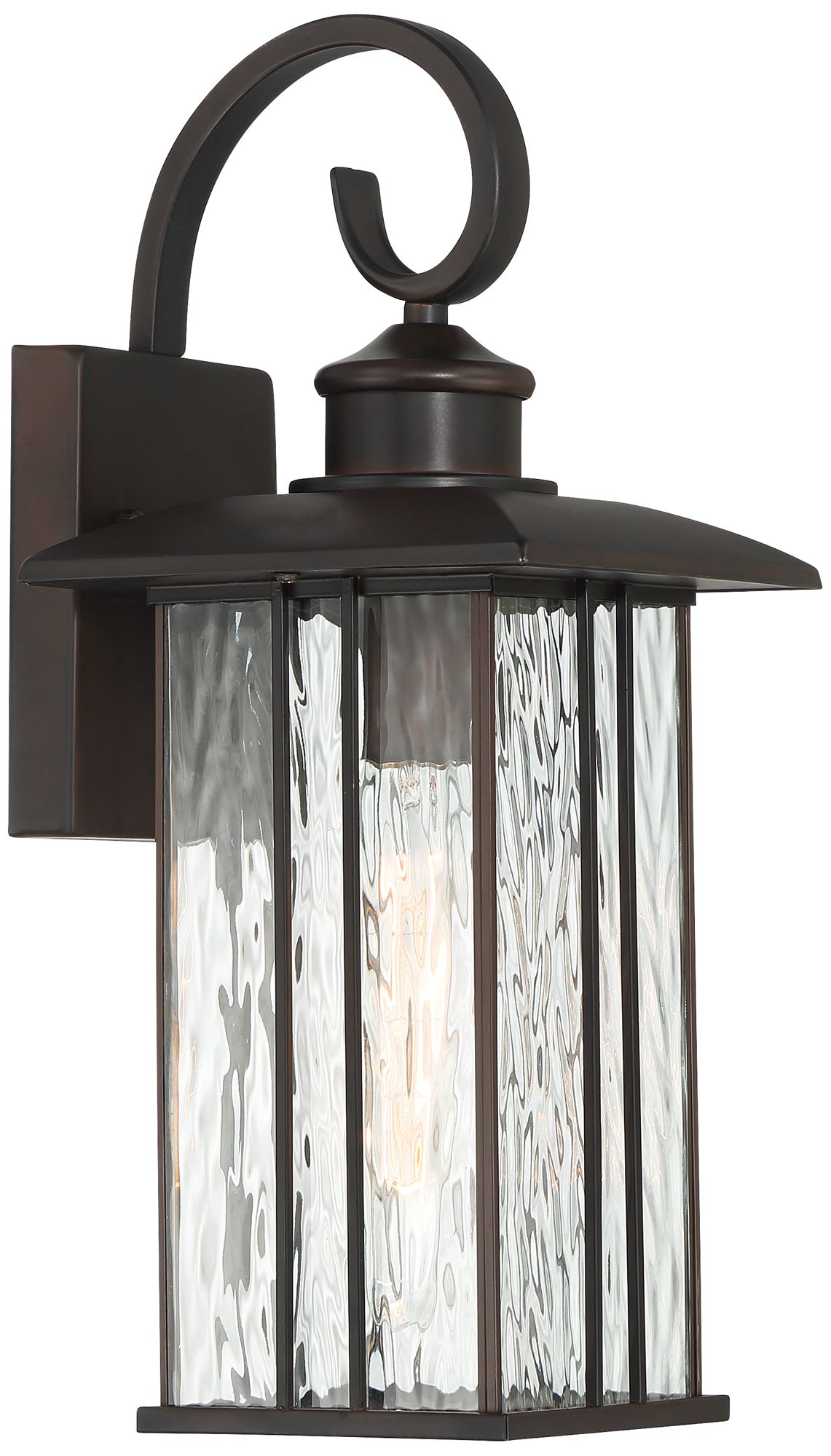 Watch A Video About the John Timberland Deaver Bronze Lantern Outdoor Wall Light
