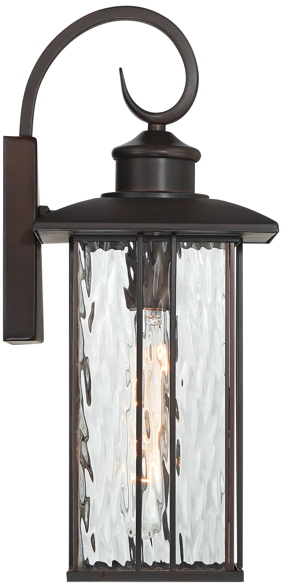 Watch A Video About the John Timberland Deaver Bronze Lantern Outdoor Wall Light