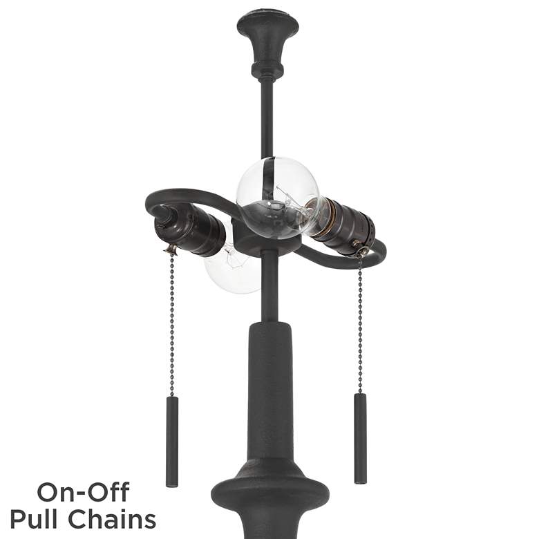 Image 4 Franklin Iron Works Diego 65" Black Turned Column Floor Lamp more views