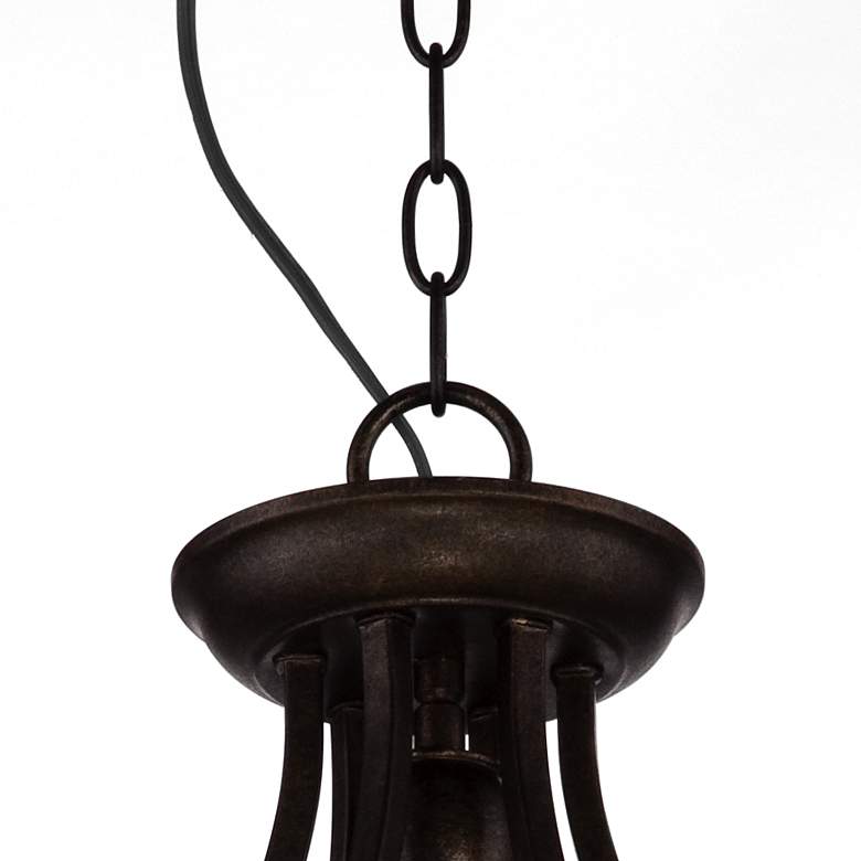 Image 6 Franklin Iron Works Dunnell 18 3/4" Wide Bronze Foyer Chandelier more views