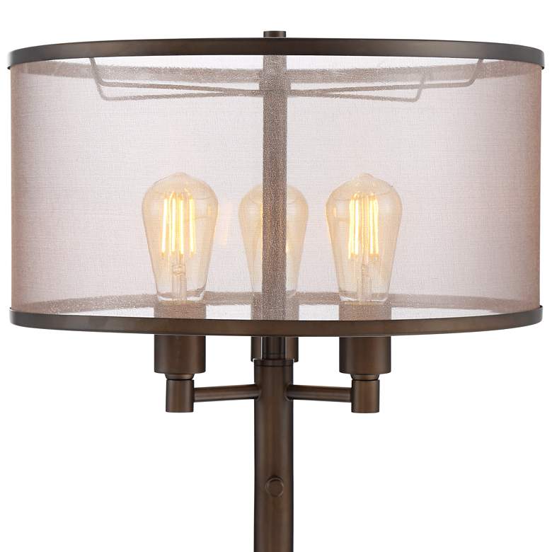 Image 5 Franklin Iron Works Durango 62" Bronze Floor Lamp with Edison Bulbs more views