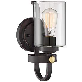 Image2 of Franklin Iron Works Eagleton 12" Oil-Rubbed Bronze LED Wall Sconce