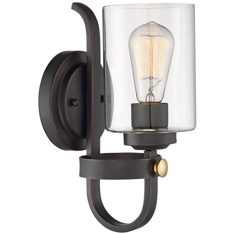Image 5 Franklin Iron Works Eagleton 12" Oil-Rubbed Bronze LED Wall Sconce more views