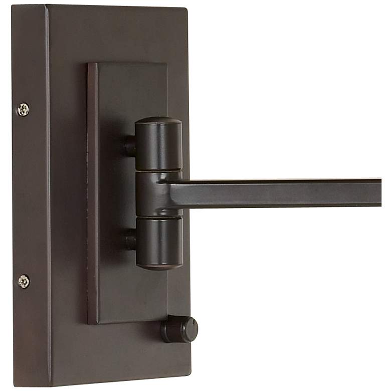 Image 5 Franklin Iron Works Easley 15" Bronze Plug-In Swing Arm Wall Lamp more views
