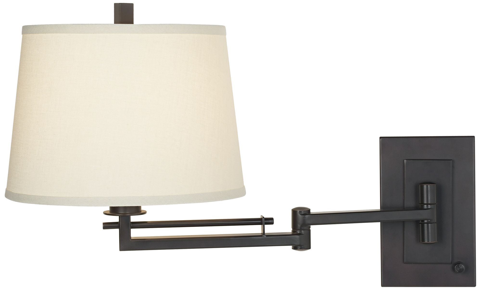 Franklin Iron Works Easley 15" Bronze Plug-In Swing Arm Wall Lamp