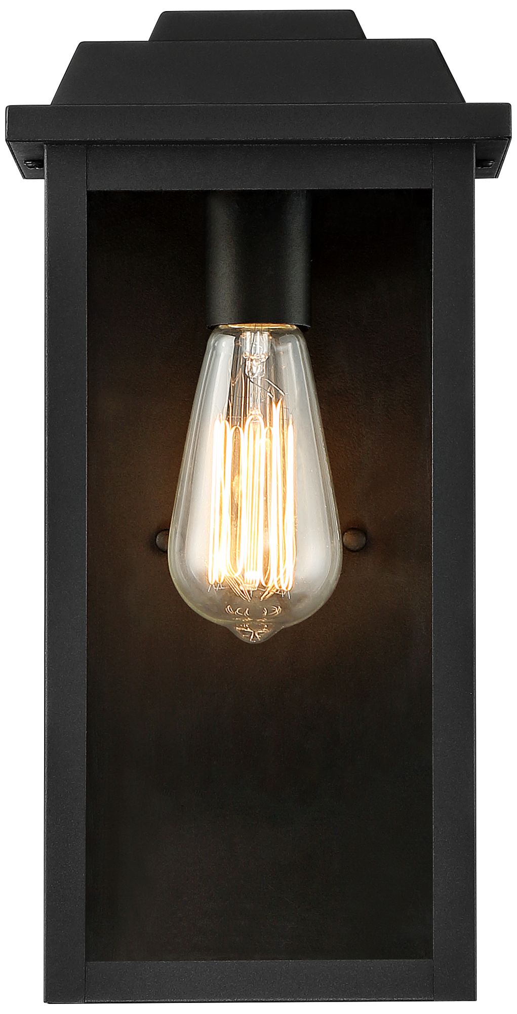 Image 4 Franklin Iron Works Eastcrest 14"H Textured Black Outdoor Wall Light more views