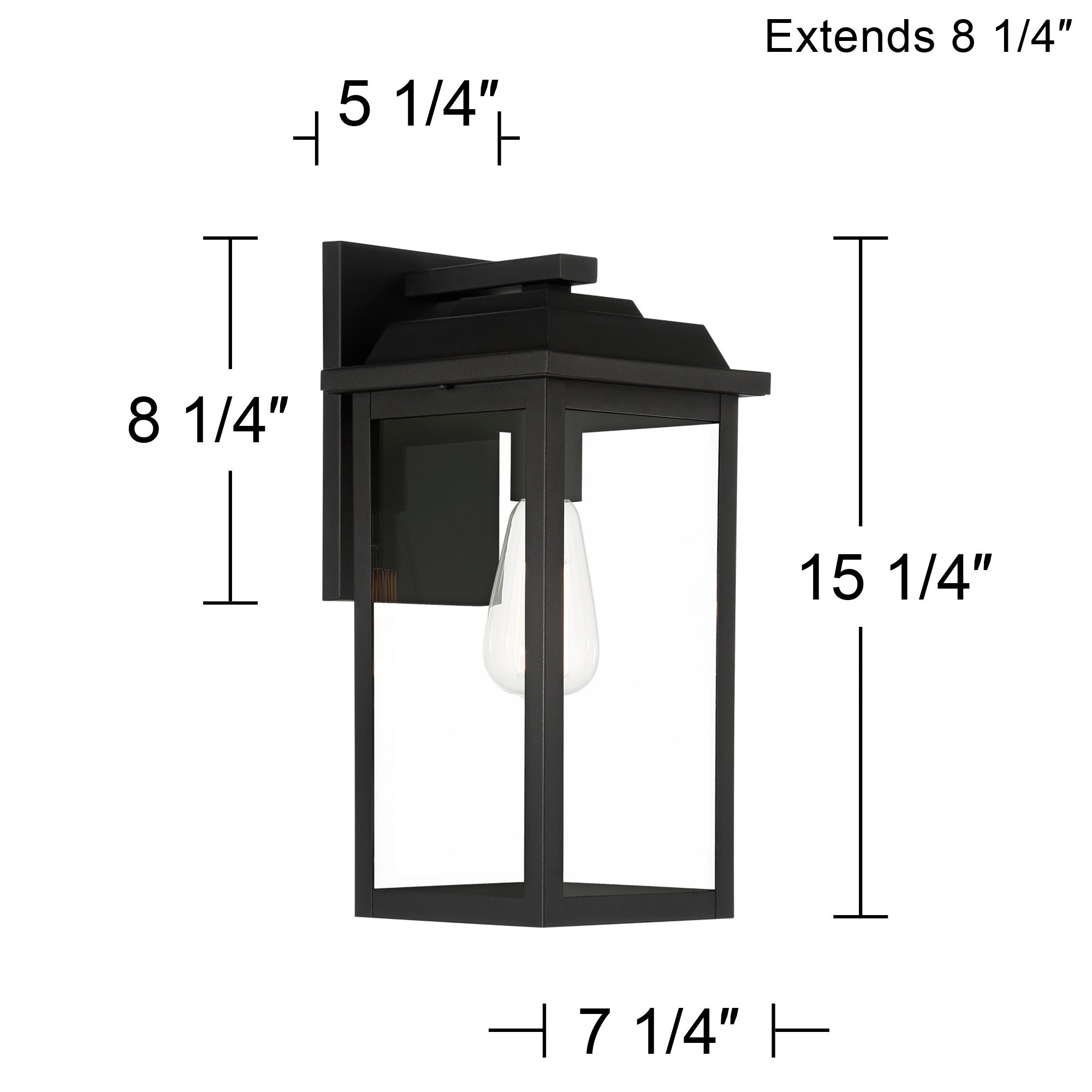 Franklin Iron Works Eastcrest 15 1/4" Textured Black Outdoor Wall Lt in scene