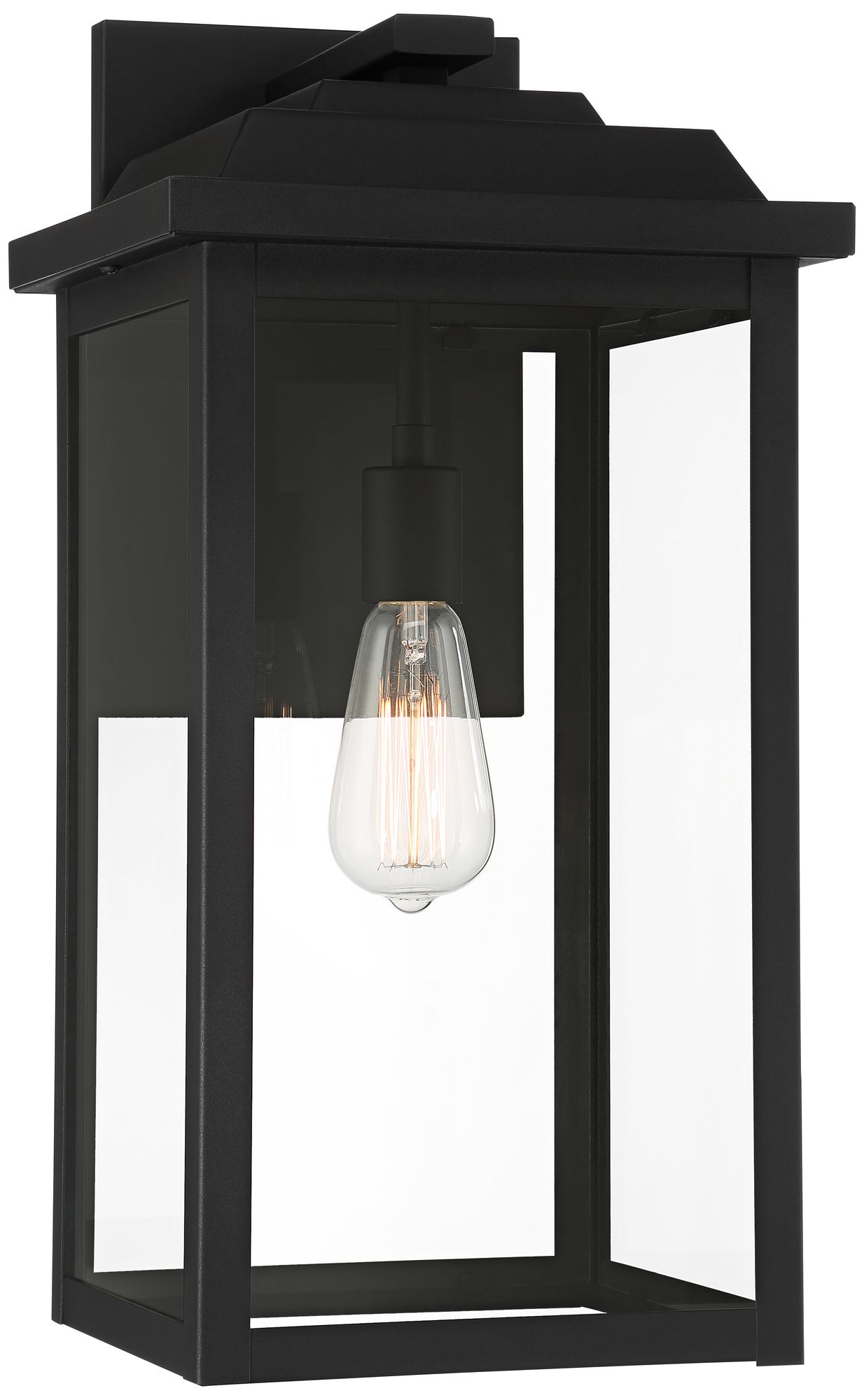 Image 2 Franklin Iron Works Eastcrest 20 1/2" Textured Black Outdoor Wall Lt