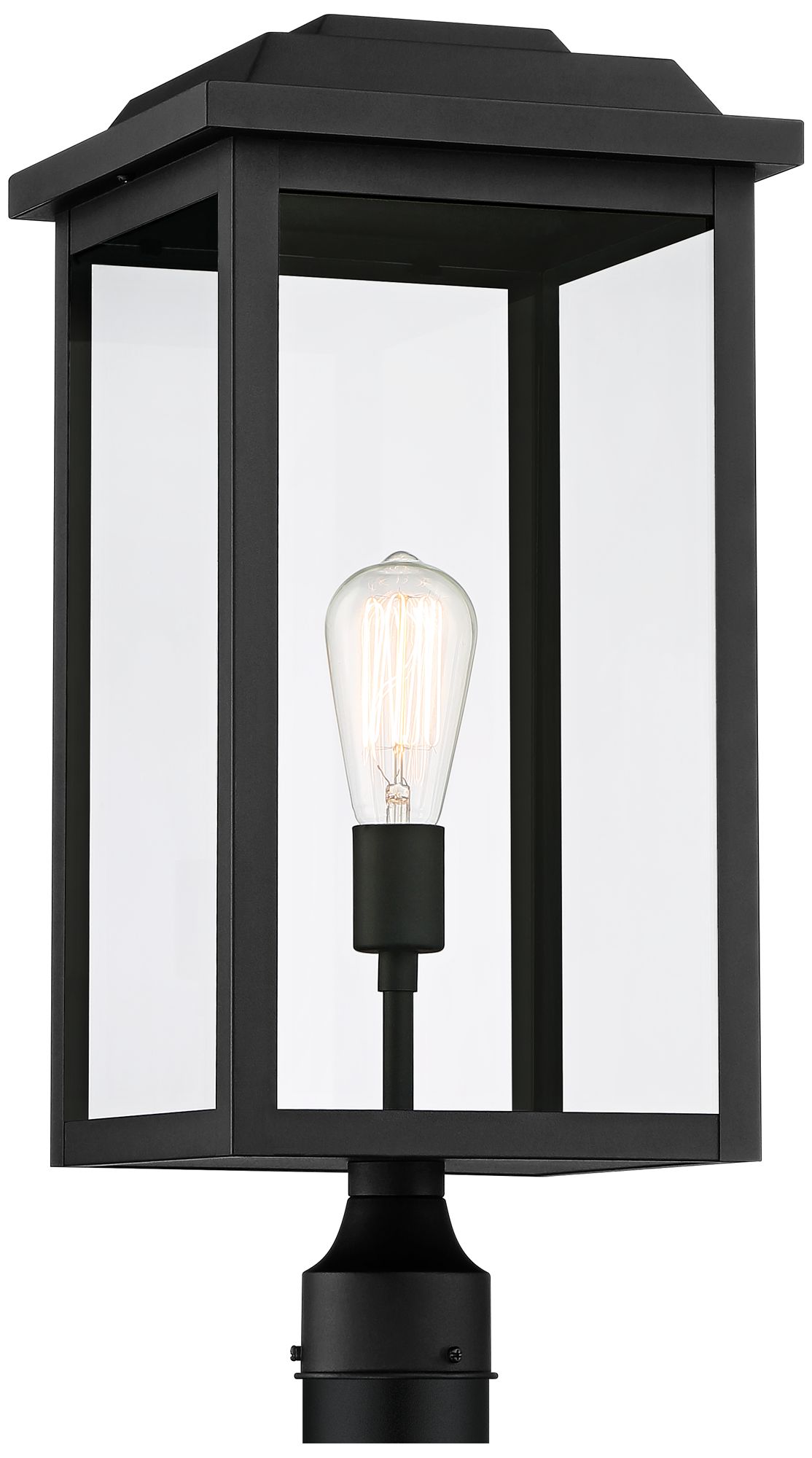 Image 3 Franklin Iron Works Eastcrest 22 1/2" Textured Black Outdoor Post Lt more views