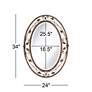 Thumbnail4 of Franklin Iron Works Eden Park 34" x 24" Bronze Oval Wall Mirror more views