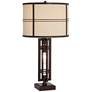 Franklin Iron Works Elias 28" Bronze Table Lamp with Night Light in scene