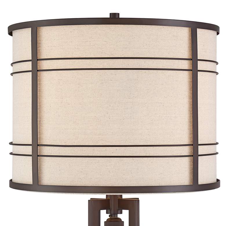 Image 3 Franklin Iron Works Elias 65 1/2 Farmhouse Floor Lamp with Night Light more views