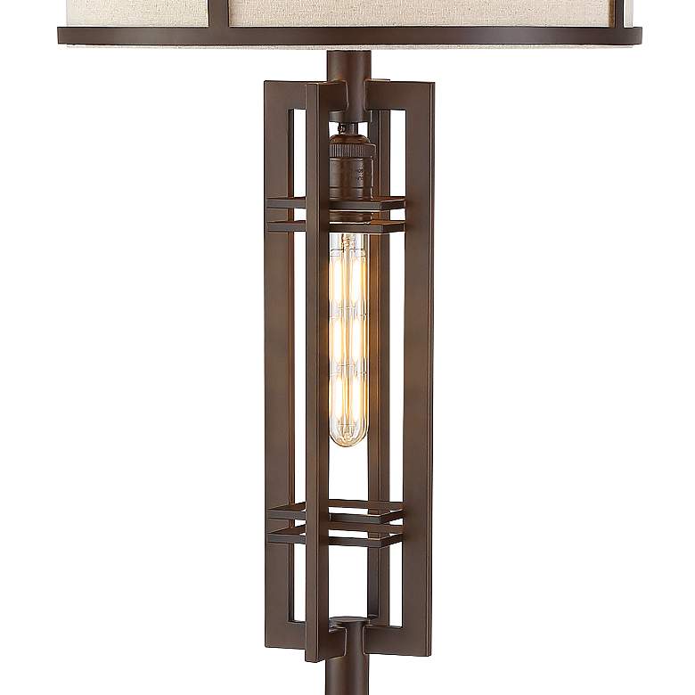 Image 4 Franklin Iron Works Elias 65 1/2 Farmhouse Floor Lamp with Night Light more views