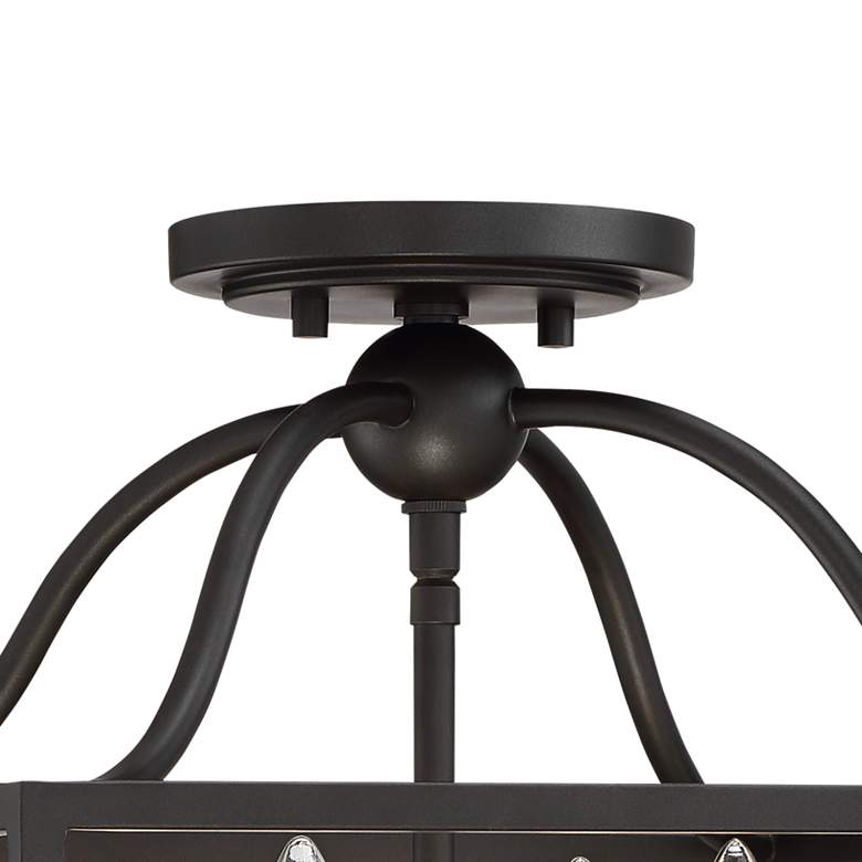 Image 5 Franklin Iron Works Elle 13" Black Open Cage 4-Light Ceiling Light more views