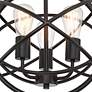 3_Franklin Iron Works Ellery 14" Bronze Open Sphere 3-Lt Ceiling Light more views