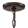Franklin Iron Works Elwood 20" Textured Glass and Bronze Drum Pendant