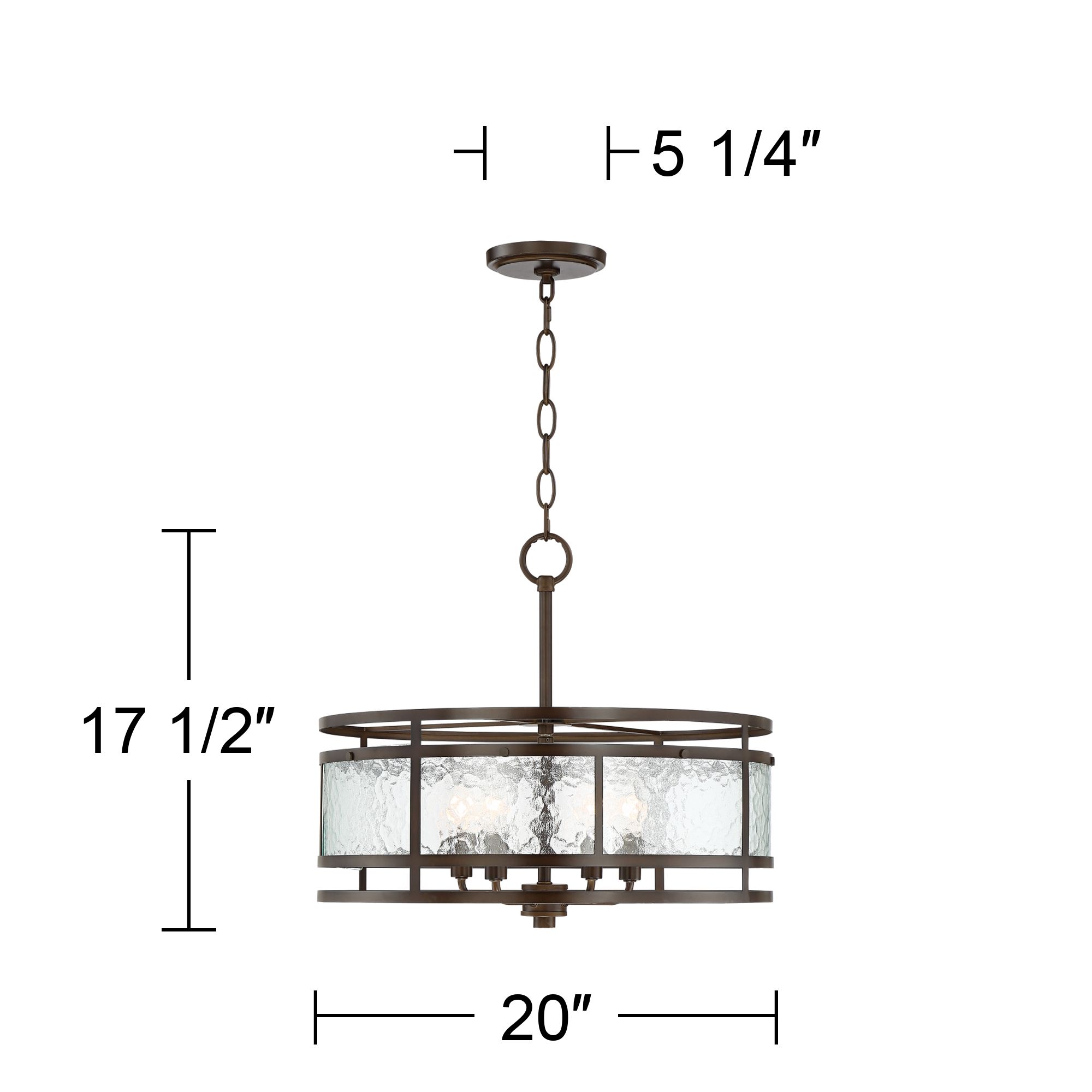 Watch A Video About the Franklin Iron Works Elwood Textured Glass and Bronze Drum Pendant