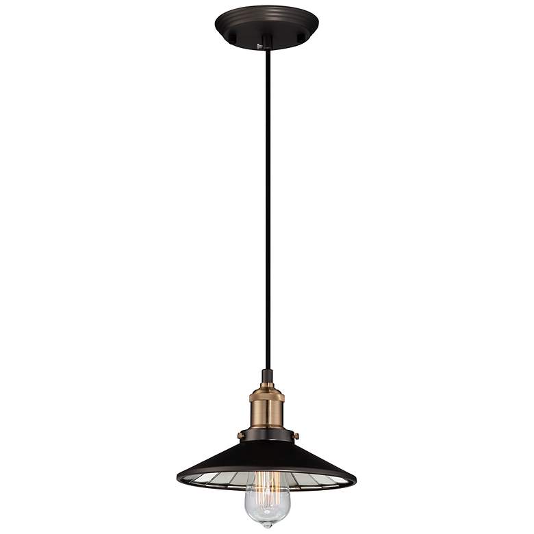 Image 3 Franklin Iron Works Emile 8 3/4" Industrial Bronze LED Mini Pendant