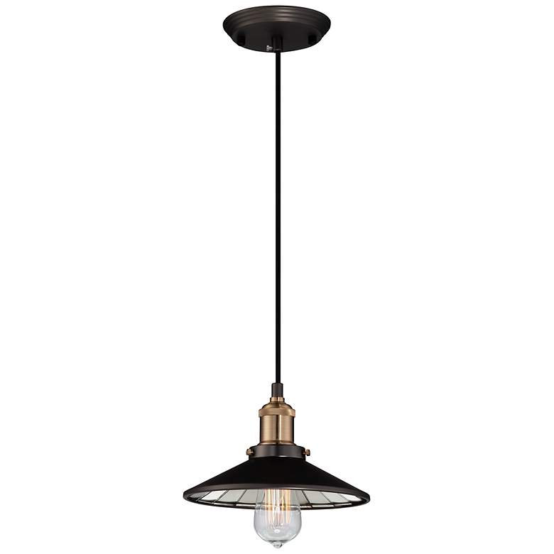 Image 3 Franklin Iron Works Emile 8 3/4 inch Industrial Bronze LED Mini Pendant