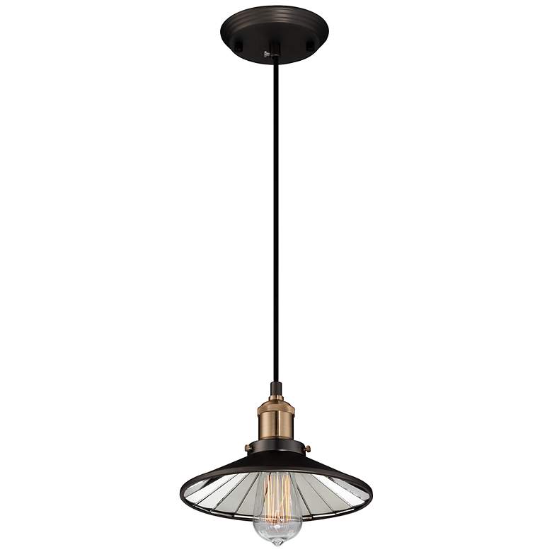 Image 5 Franklin Iron Works Emile 8 3/4" Industrial Bronze LED Mini Pendant more views