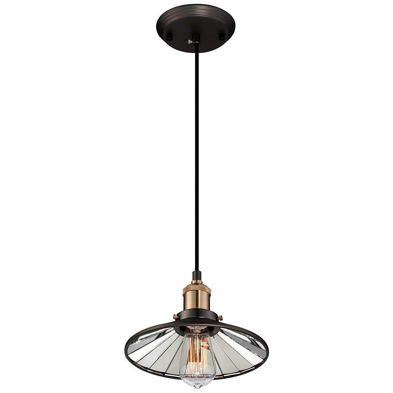 Image 6 Franklin Iron Works Emile 8 3/4" Industrial Bronze LED Mini Pendant more views