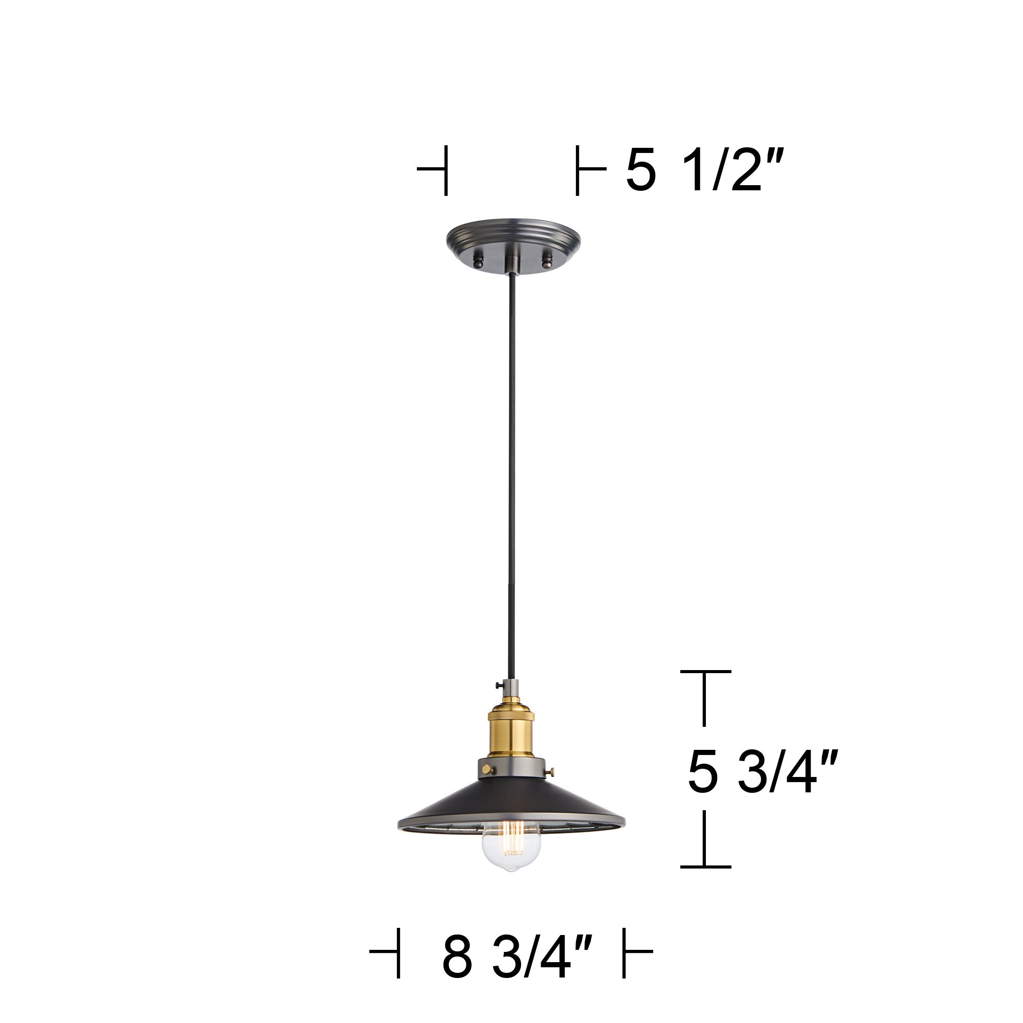 Franklin Iron Works Emile 8 3/4" Pewter Gray LED Mini Pendant in scene