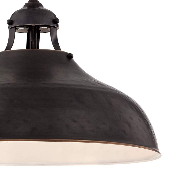 Image 4 Franklin Iron Works Essex 16" Dyed Bronze Metal Rustic Pendant Light more views