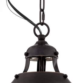 Image5 of Franklin Iron Works Essex 16" Dyed Bronze Metal Rustic Pendant Light more views