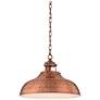 Franklin Iron Works Essex 16" Wide Dyed Copper Metal Pendant Light