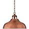 Franklin Iron Works Essex 16" Wide Metal Copper Dome Pendant Light