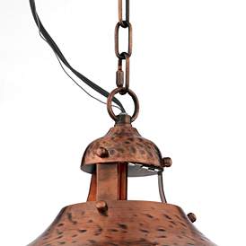 Image4 of Franklin Iron Works Essex 16" Wide Metal Copper Dome Pendant Light more views