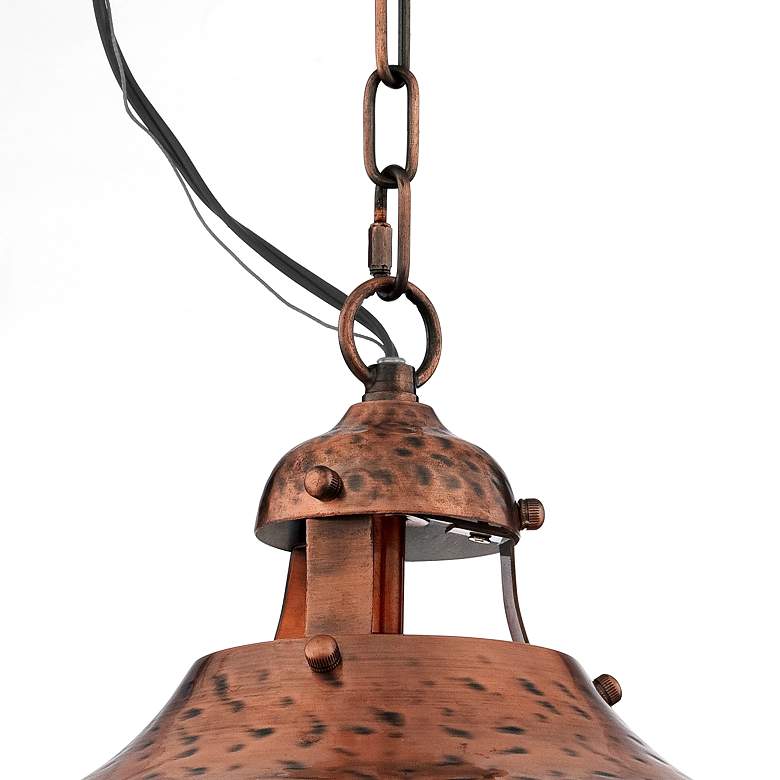 Image 4 Franklin Iron Works Essex 16" Wide Metal Copper Dome Pendant Light more views
