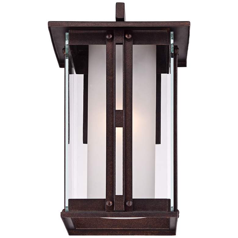 Image 4 Franklin Iron Works Fallbrook 13" Glass and Bronze Outdoor Wall Light more views