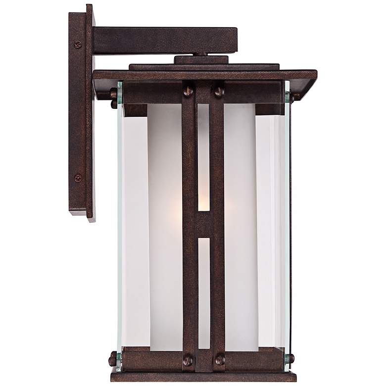 Image 6 Franklin Iron Works Fallbrook 13" Glass and Bronze Outdoor Wall Light more views