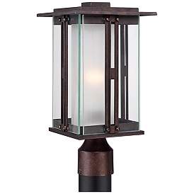 Image5 of Franklin Iron Works Fallbrook 15 3/4" High Bronze Outdoor Post Light more views