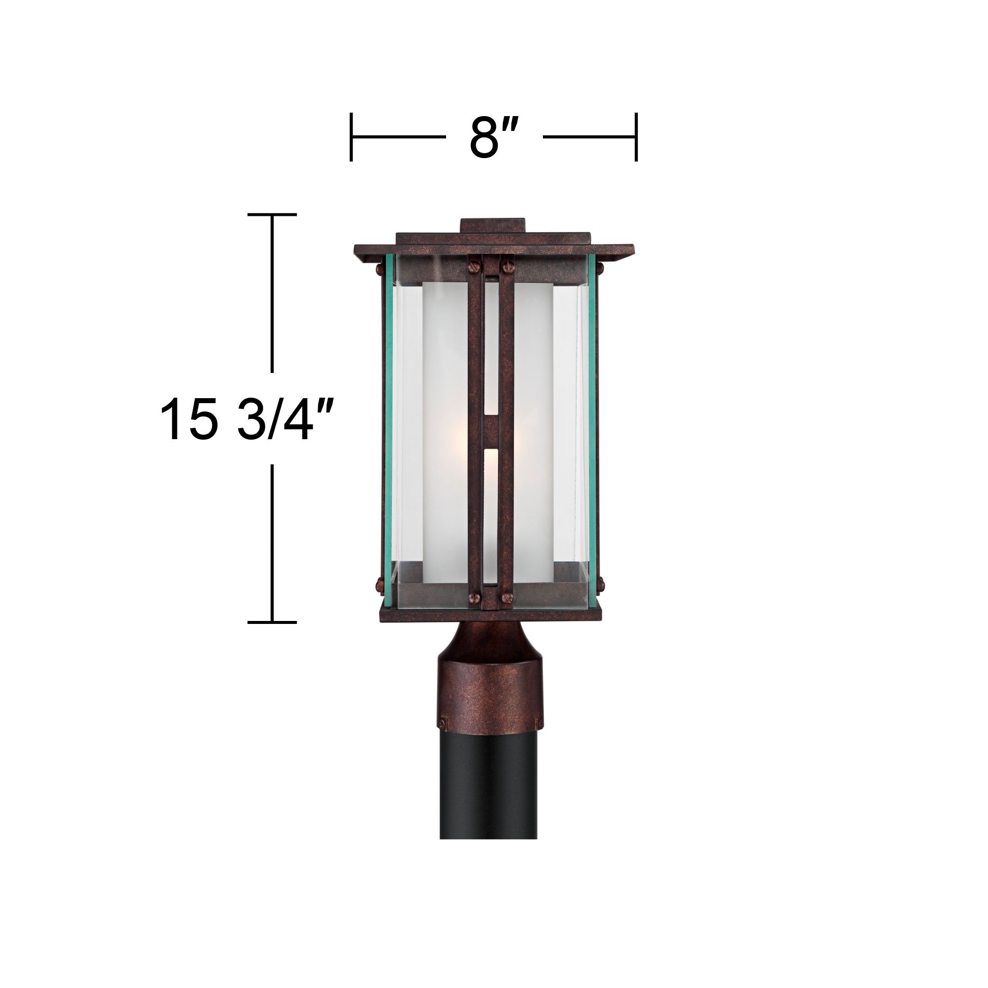 Image 6 Franklin Iron Works Fallbrook 15 3/4" High Bronze Outdoor Post Light more views