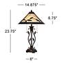Franklin Iron Works Feuille 23 3/4" Leaf Vine Mica Shade Table Lamp