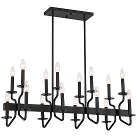 Image2 of Franklin Iron Works Finnegan 36 1/4" Black 16-Light Island Chandelier