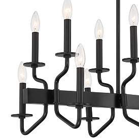 Image3 of Franklin Iron Works Finnegan 36 1/4" Black 16-Light Island Chandelier more views