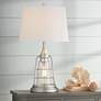 Franklin Iron Works Fisher Galvanized Metal Night Light Lantern Table Lamp
