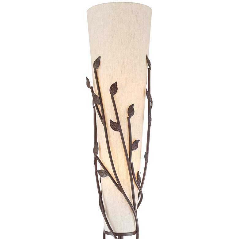 Image 3 Franklin Iron Works Folia 66" Bronze Organic Vine Uplight Floor Lamp more views