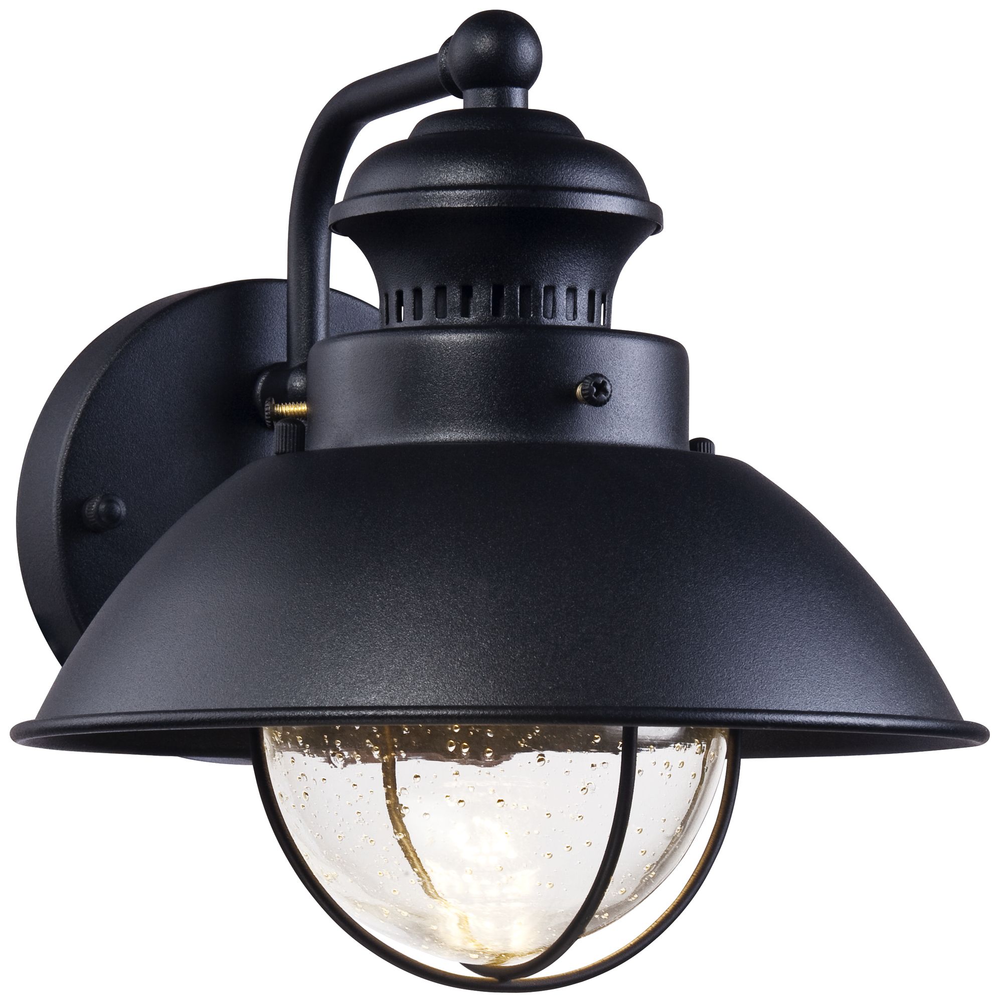 Image 2 Franklin Iron Works Fordham 8" High Black LED Outdoor Wall Light