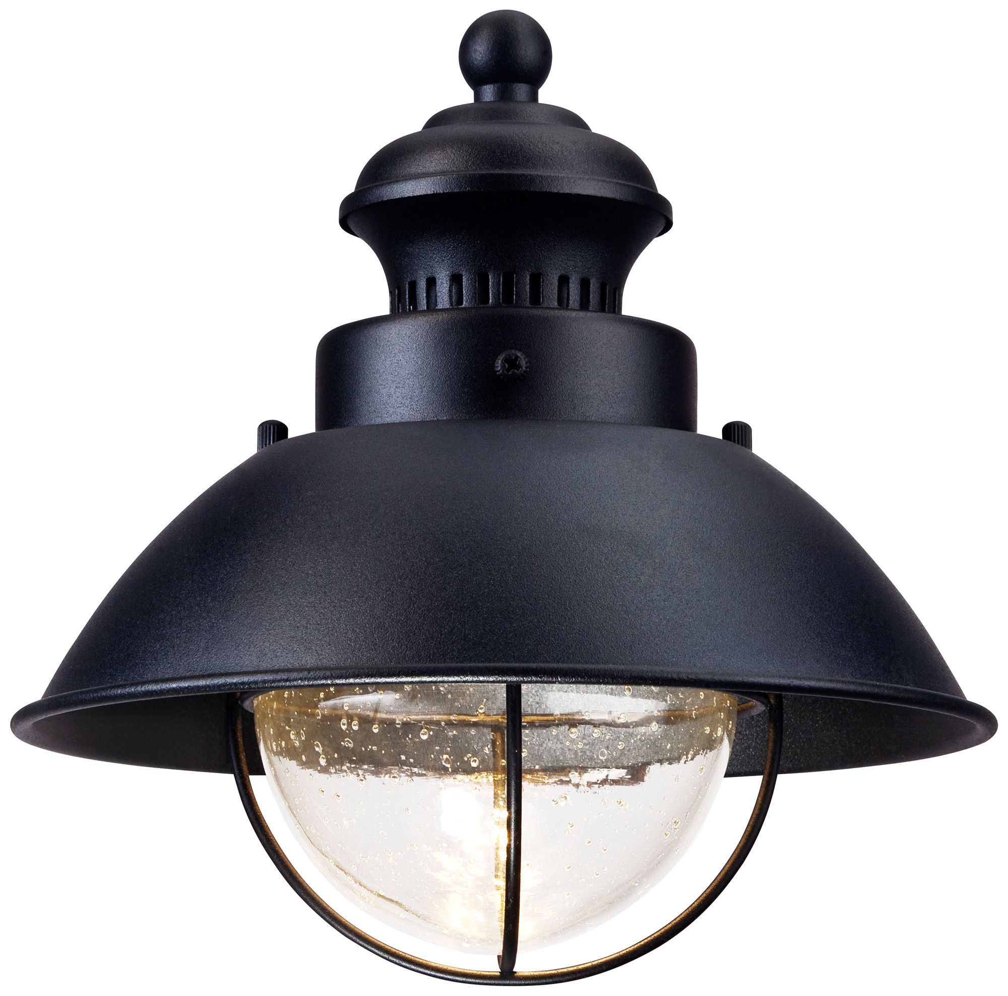 Franklin Iron Works Fordham 8" High Black LED Outdoor Wall Light