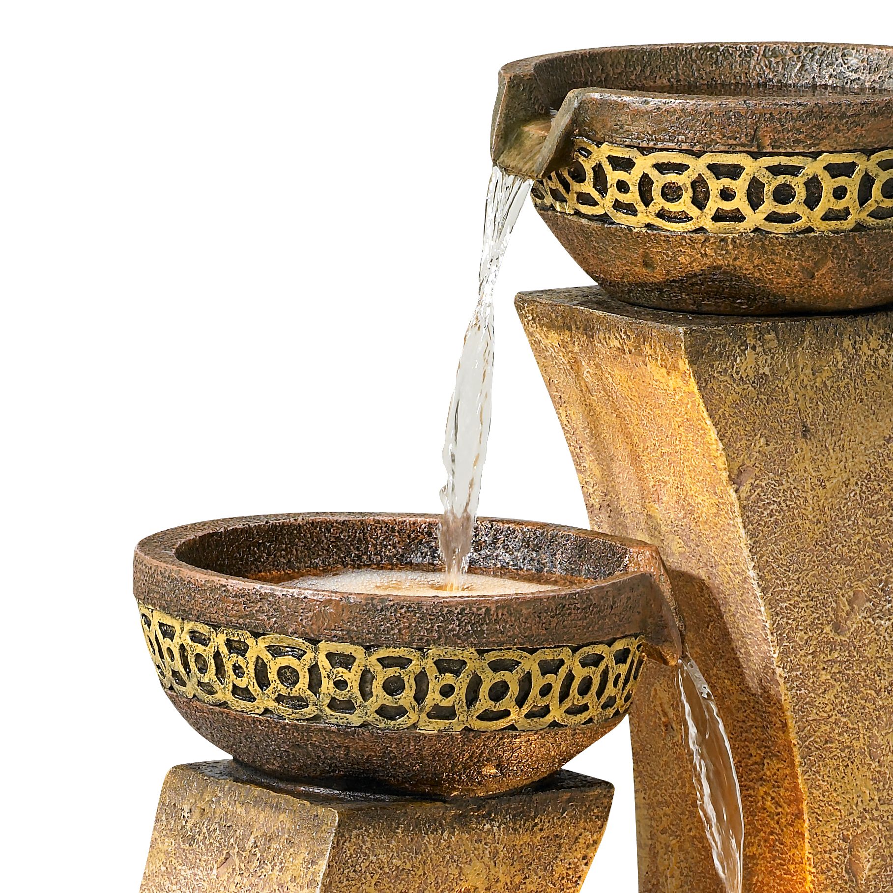 Image 4 Franklin Iron Works Four Bowl 41 1/2"H LED Cascading Floor Fountain more views