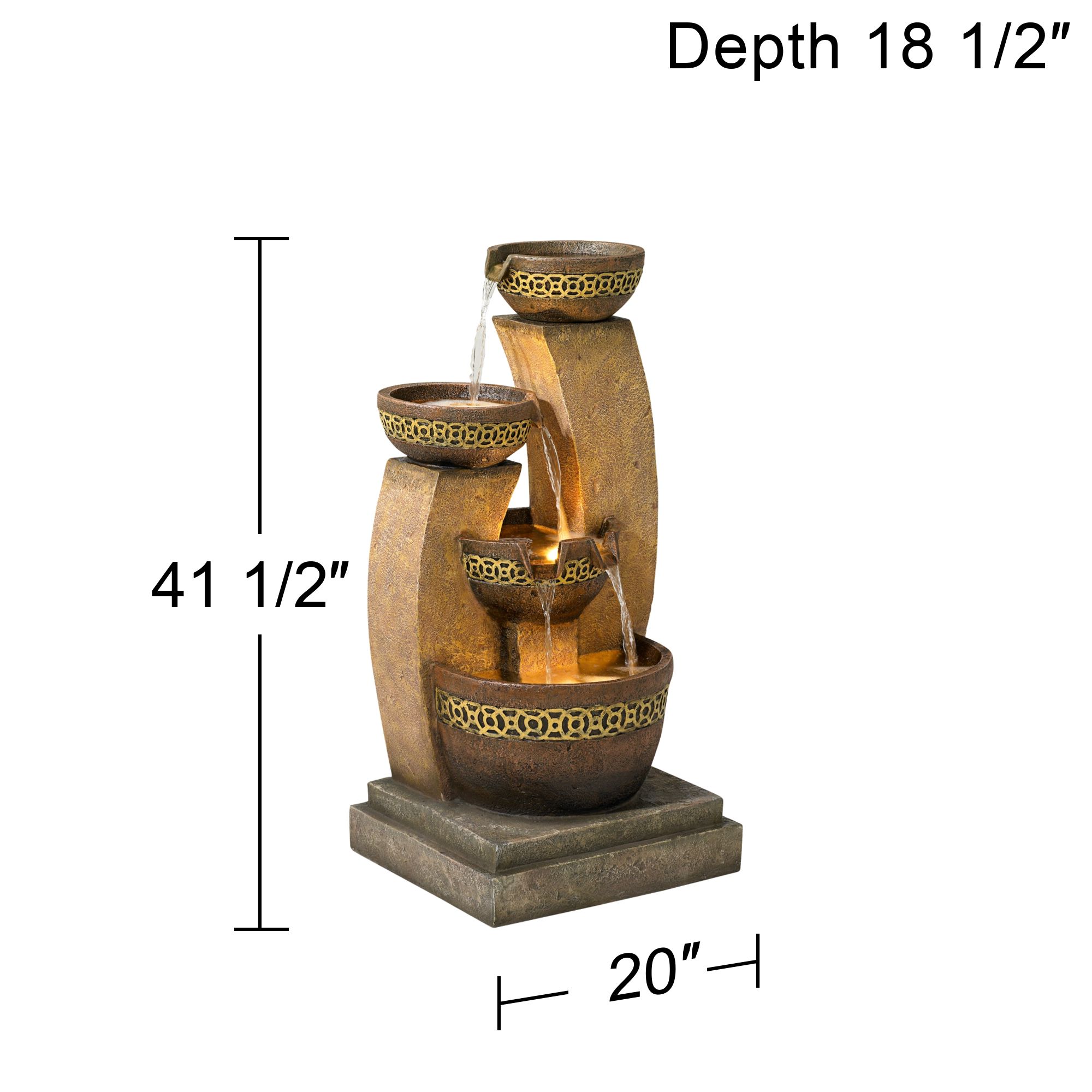 Four Bowl Cascading Fountain Video