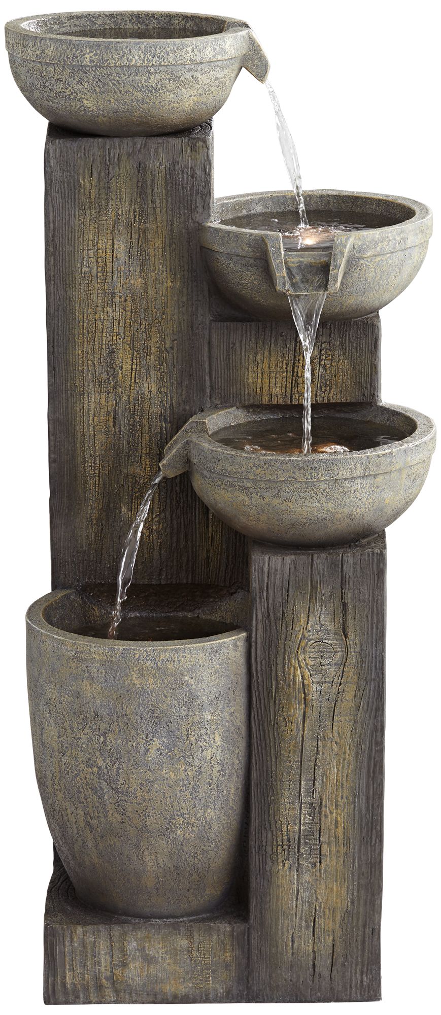 Image 6 Franklin Iron Works Four Tier 40 1/2"H LED Cascading Floor Fountain more views
